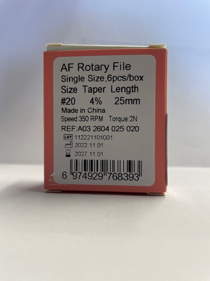 AF Rotary Files 6pcs/box 25mm length